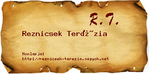 Reznicsek Terézia névjegykártya