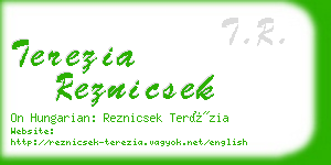 terezia reznicsek business card